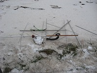 demontáž antény a stožárku v zimě