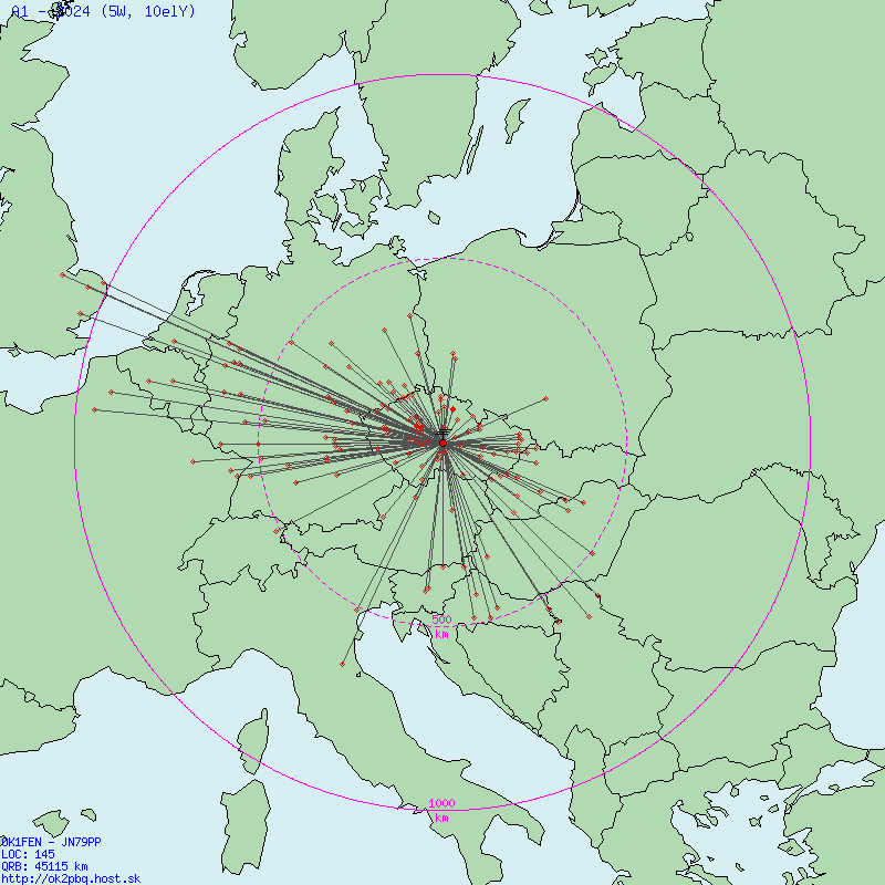 mapa spojení A1 contest